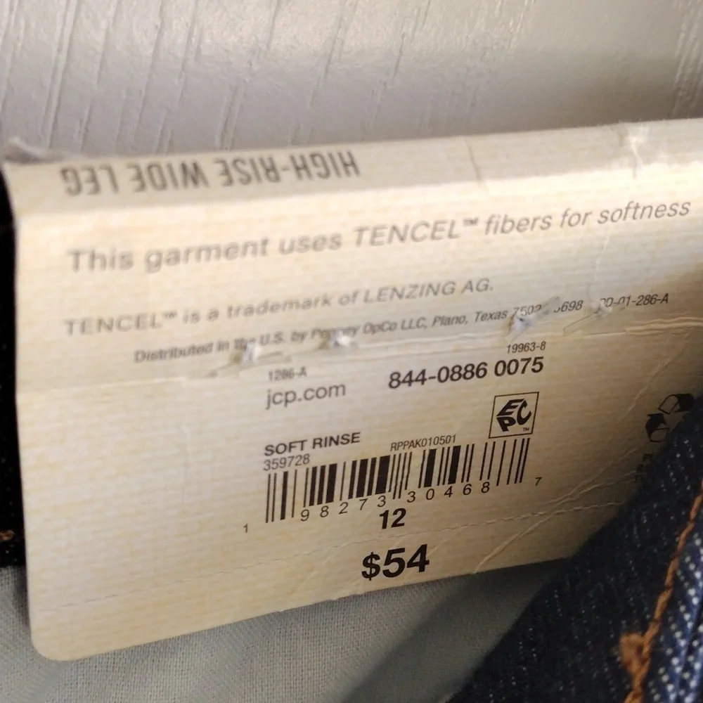 a.n.a Pleated Womens High Rise Relaxed Fit Wide Leg Jean, Size 12 - Picture 7 of 10